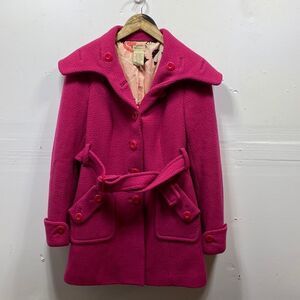 Anthropologie Elevenses Wool Blend Belted Coat Size 2